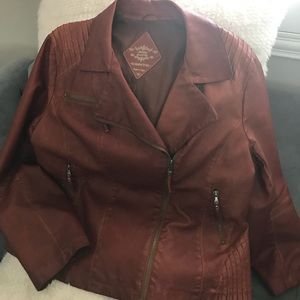 Sebby collection faux leather jacket